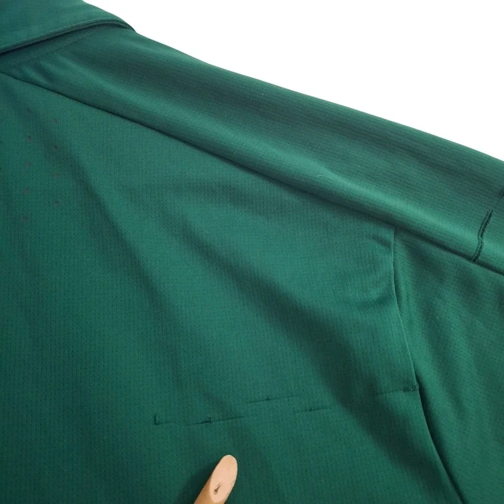 Adidas Miami Hurricanes Men XL‎ Green Polo Shirt NCAA Hurricanes Short Slv